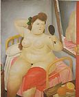 Fernando Botero Canvas Paintings - La Toilette